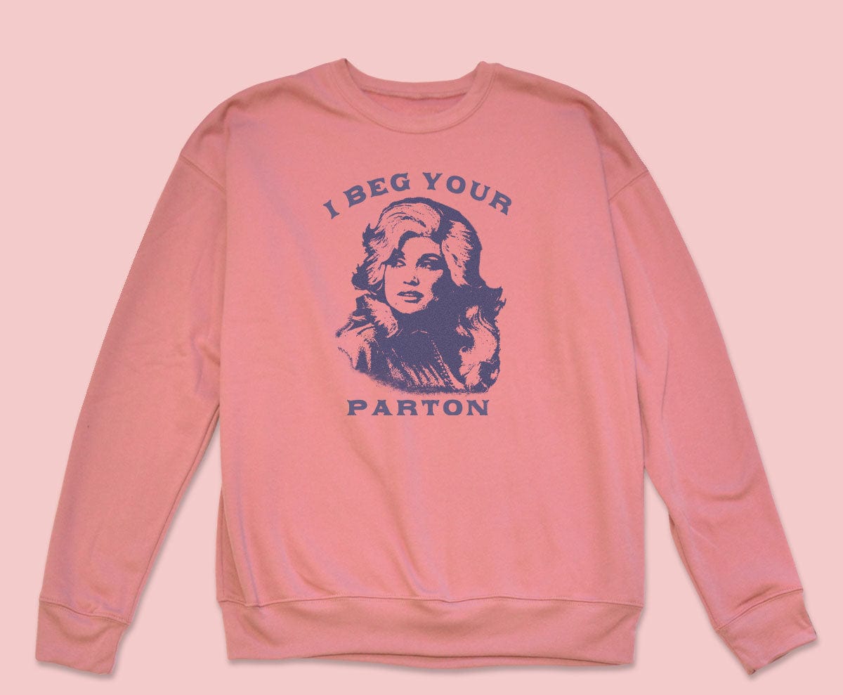 Women's I hotsell Beg Your Parton Cropped Fleece Pullover