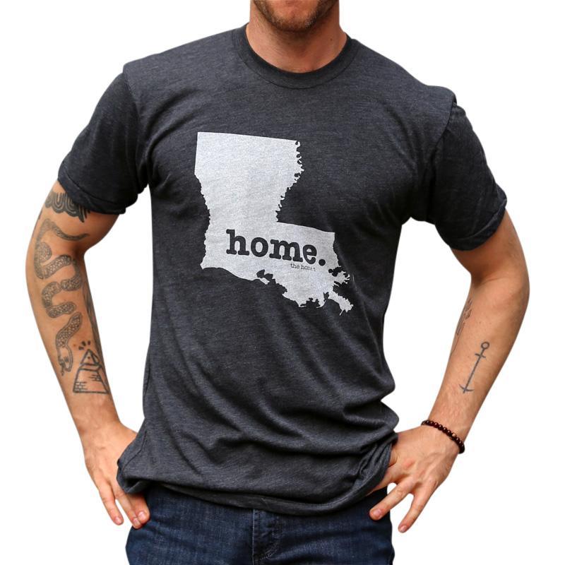 CustomCat Louisiana T-Shirt - Louisiana Vacation Shirt for Women & Men - La Tee (Unisex) Dark Grey Heather / XL